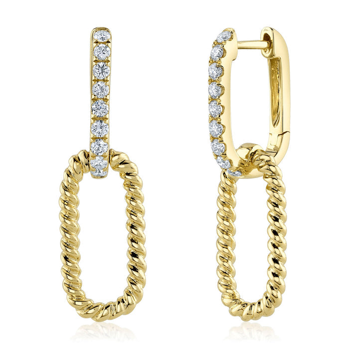 0.34 TOTAL CARAT WEIGHT DIAMOND EARRING IN 14K YELLOW GOLD