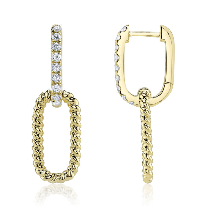 0.34 TOTAL CARAT WEIGHT DIAMOND EARRING IN 14K YELLOW GOLD