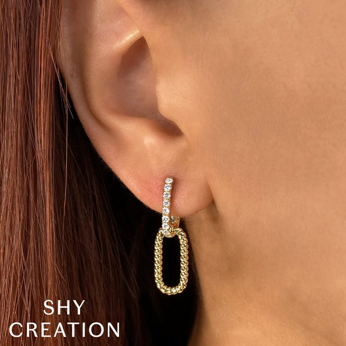 0.34 TOTAL CARAT WEIGHT DIAMOND EARRING IN 14K YELLOW GOLD