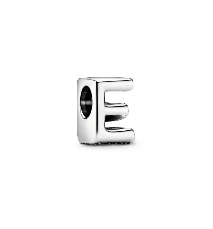 Pandora | Letter E Alphabet Charm | Sterling Silver | 797459 - Brownee Jewelers