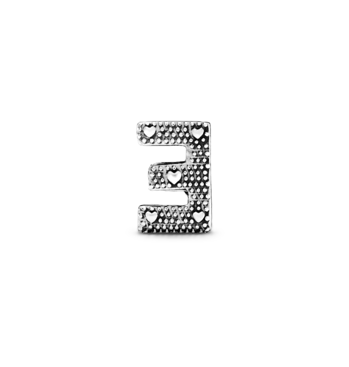 Pandora Letter E Alphabet Charm in Sterling Silver