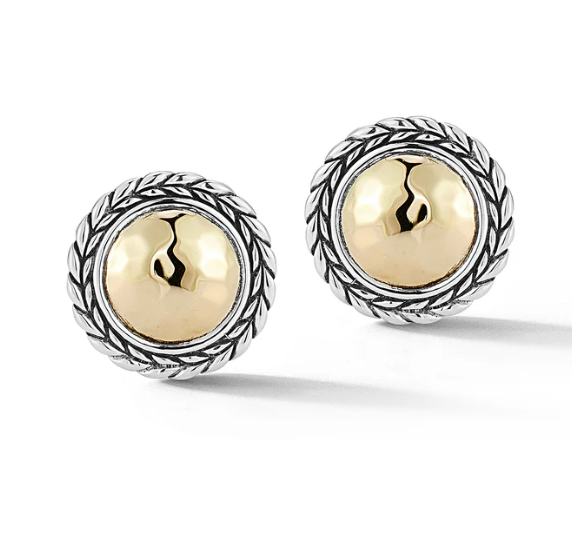 Sterling Silver and 14kt gold earrings 
