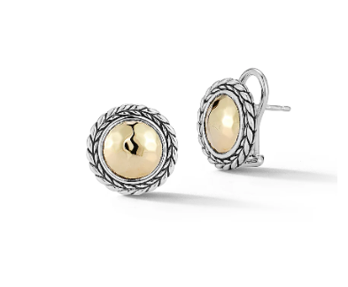 Sterling Silver and 14kt gold earrings 