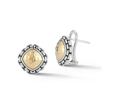 Sterling silver & 14kt yellow gold earrings 