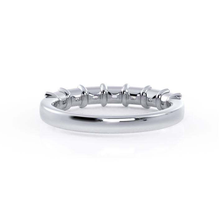 Emerald-Cut Lab-Grown Diamond Halfway Band