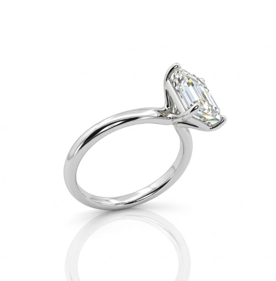 Emerald Cut Lab-Grown Diamond Ring
