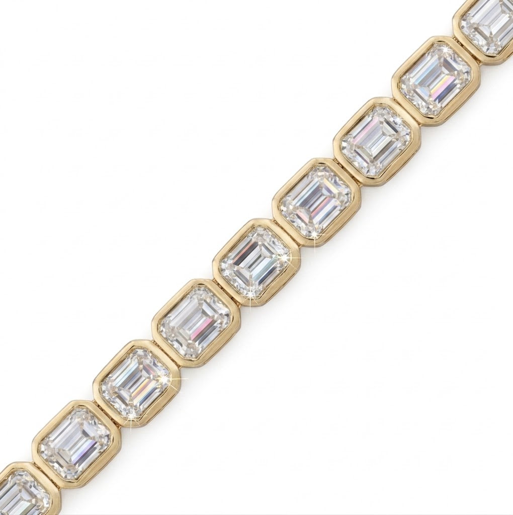 Emerald Cut Diamond Tennis Bracelet