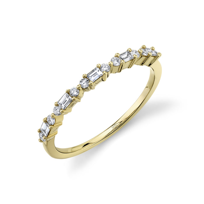0.25 TOTAL CARAT WEIGHT DIAMOND BAGUETTE BAND IN 14K YELLOW GOLD