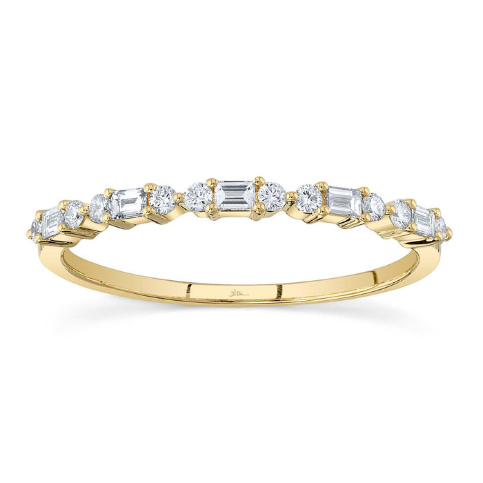 0.25 TOTAL CARAT WEIGHT DIAMOND BAGUETTE BAND IN 14K YELLOW GOLD