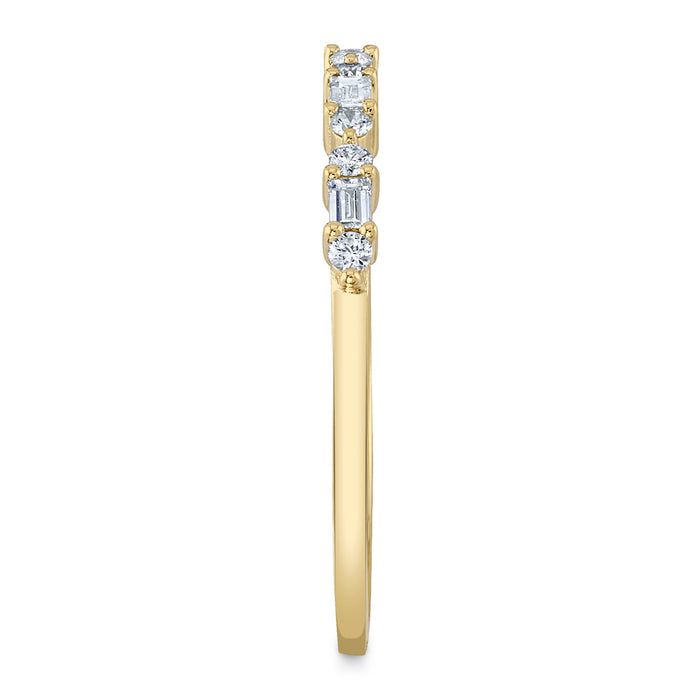 0.25 TOTAL CARAT WEIGHT DIAMOND BAGUETTE BAND IN 14K YELLOW GOLD