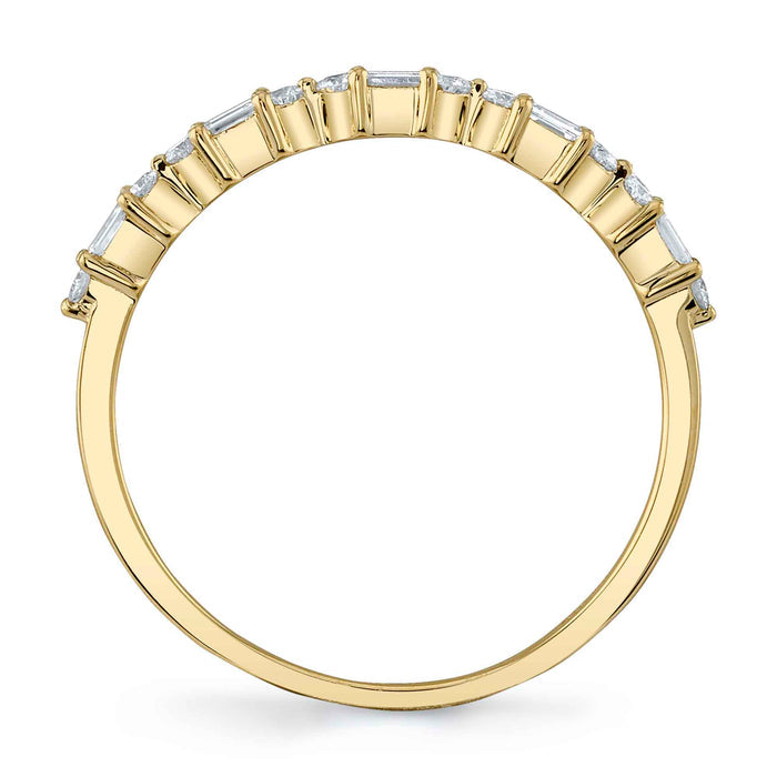 0.25 TOTAL CARAT WEIGHT DIAMOND BAGUETTE BAND IN 14K YELLOW GOLD