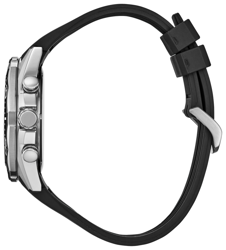 Citizen | Eco-Drive Endeavor Chronograph Watch | 43mm Stainless Steel Case | Black Dial | Black Polyurethane Strap | CA4730-08E - Brownee Jewelers