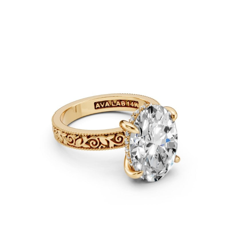 Oval Lab-Grown Diamond Engagement Ring