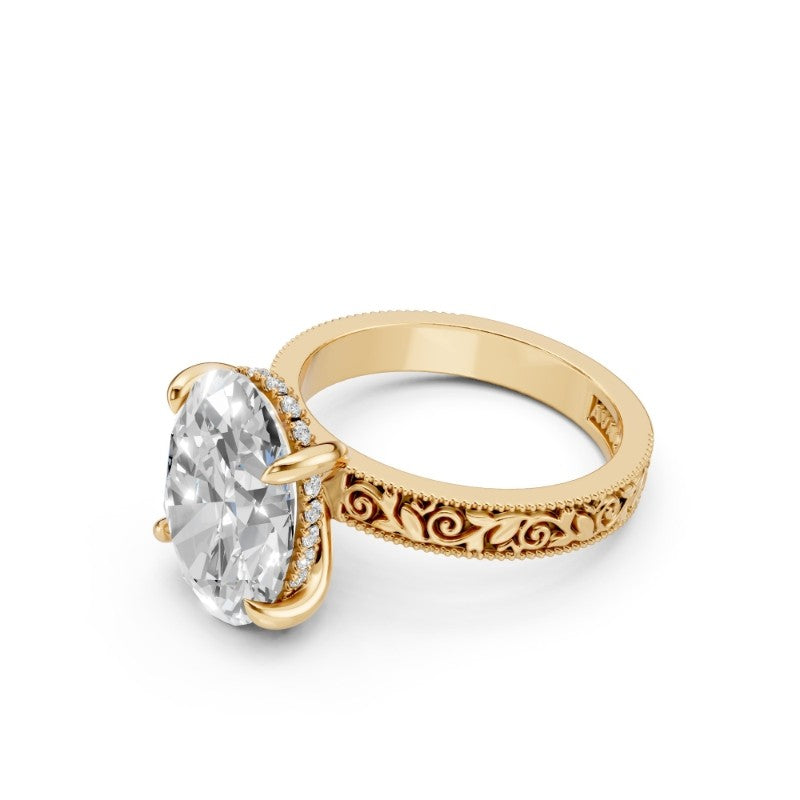Oval Lab-Grown Diamond Engagement Ring