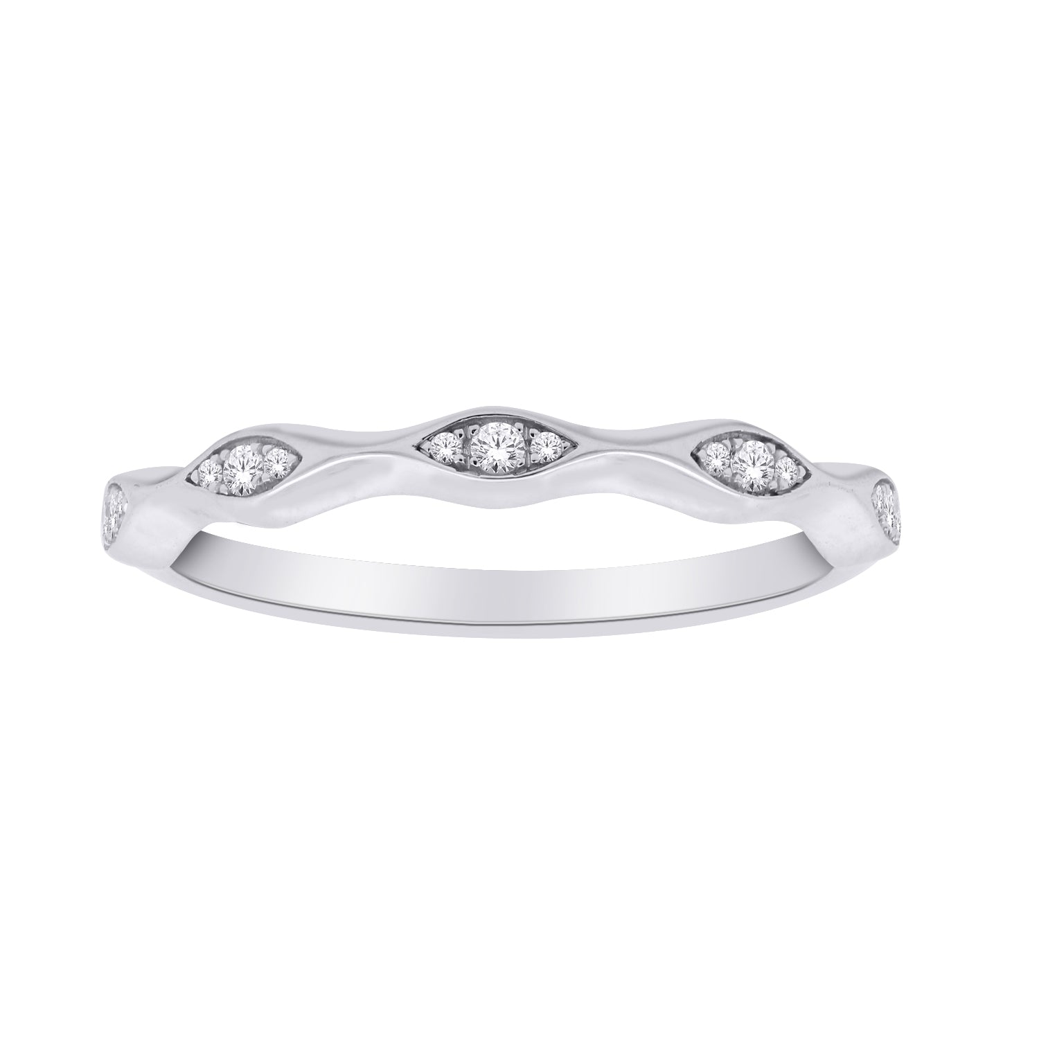 Lab-Grown Diamond Wave Band Ring