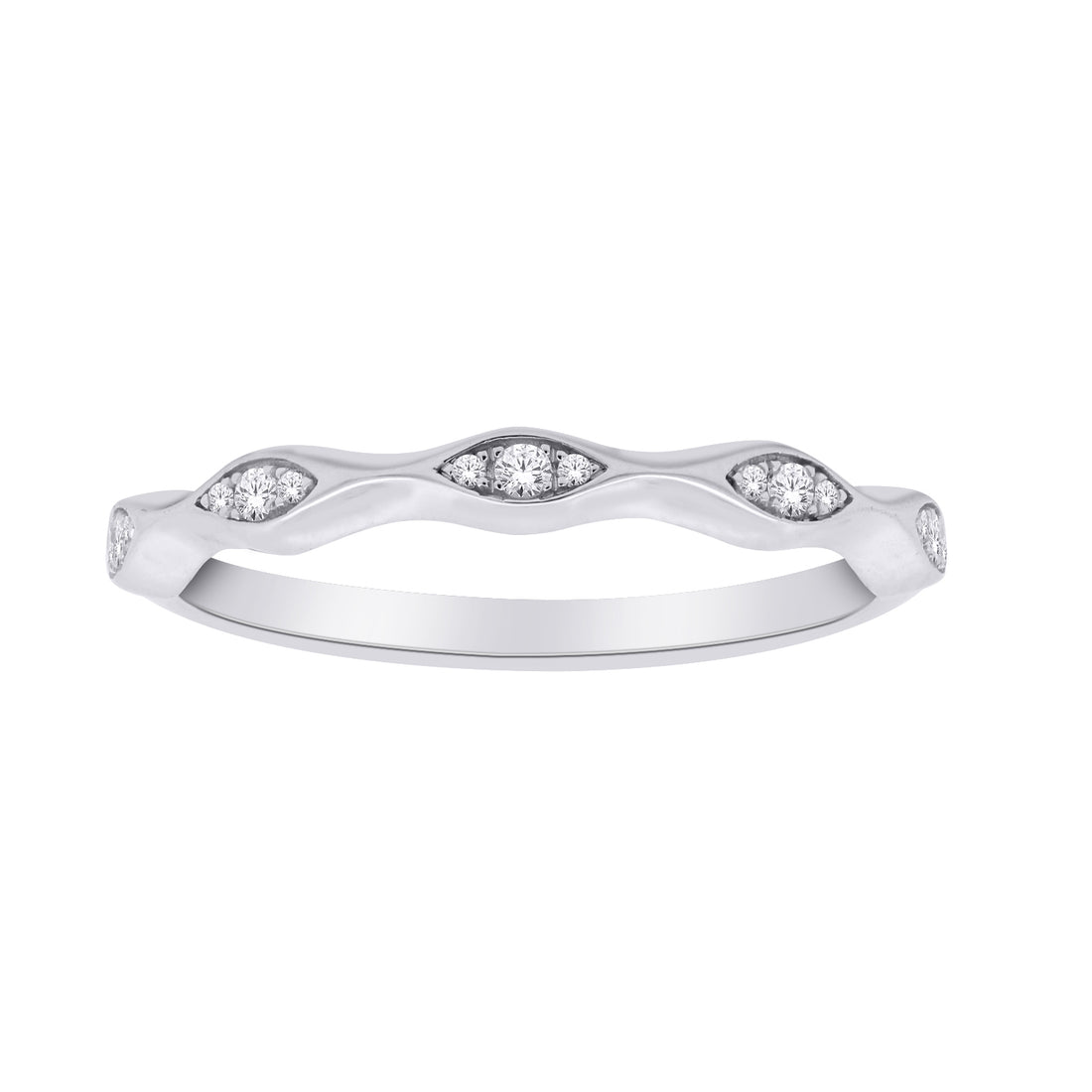 Lab-Grown Diamond Wave Band Ring