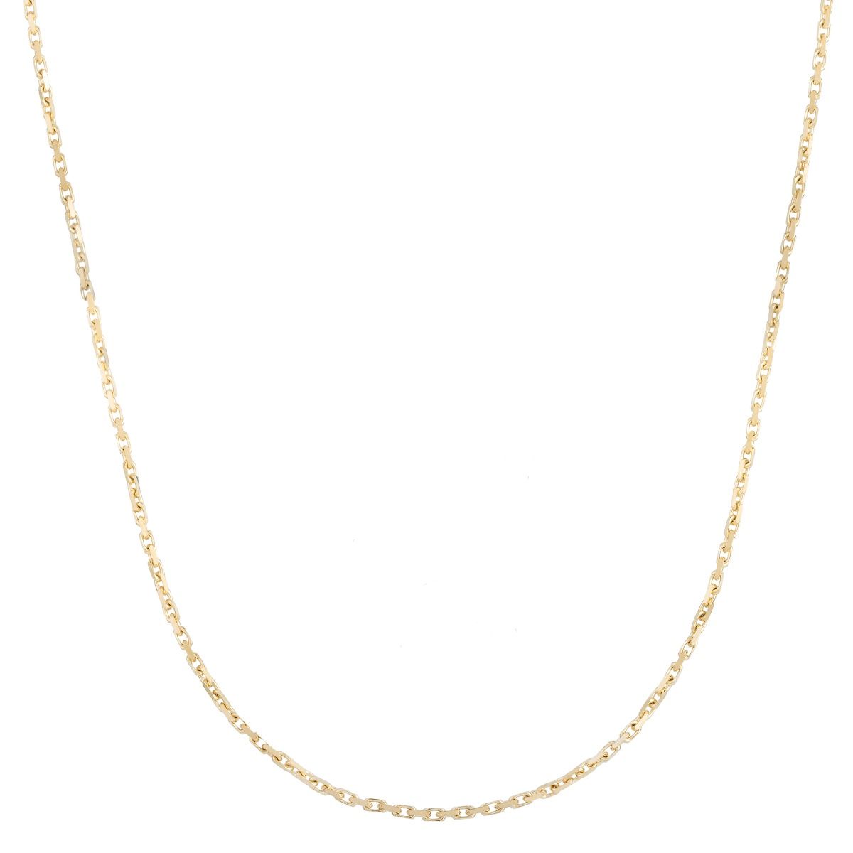 18 Inch French Cable Chain Necklace in 10K Yellow Gold with 1.9 Millimeter Width and a Lobster Clasp