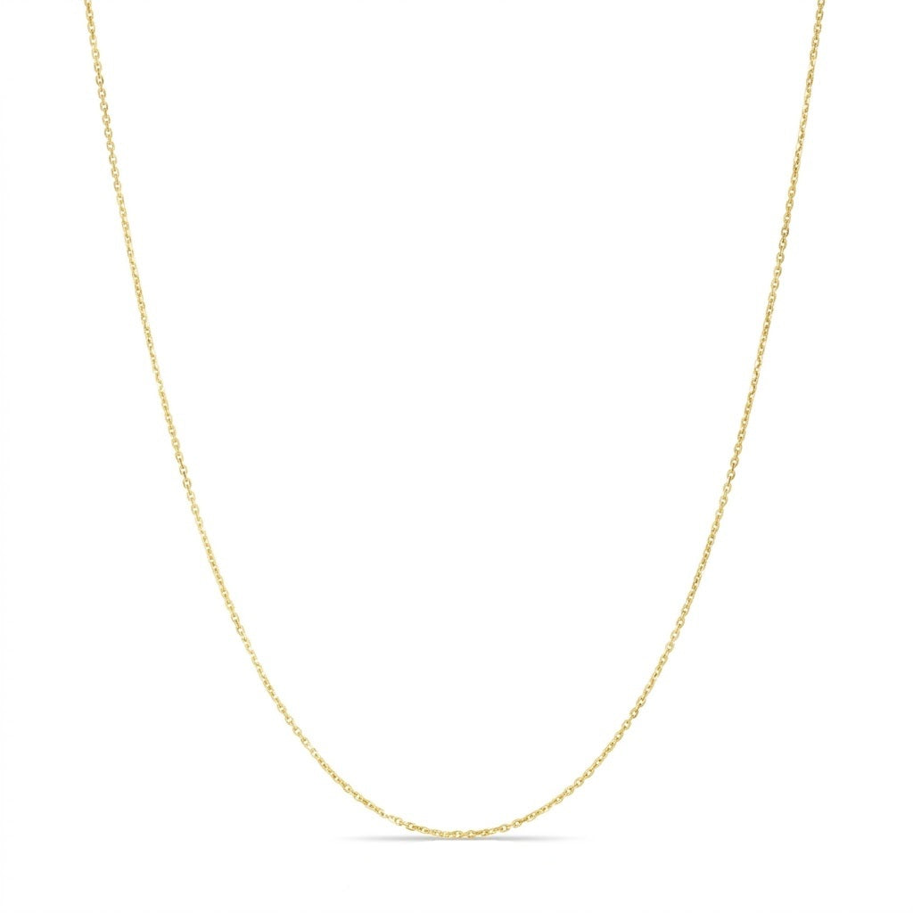 1.3MM Diamond-Cut Cable Chain Necklace | Sterling Silver & 18K Gold-Plated | 20 Inch | SSG-18-040-20 - Brownee Jewelers