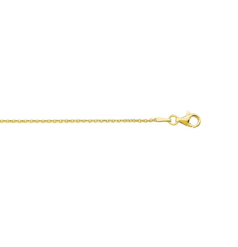 1.3MM Diamond-Cut Cable Chain Necklace | Sterling Silver & 18K Gold-Plated | 20 Inch | SSG-18-040-20 - Brownee Jewelers
