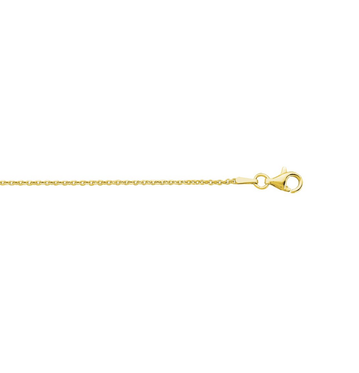 1.3MM Diamond-Cut Cable Chain Necklace | Sterling Silver & 18K Gold-Plated | 20 Inch | SSG-18-040-20 - Brownee Jewelers