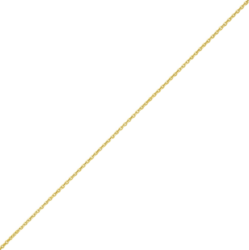 0.8MM Width and 20 Inch Length Adjustable Diamond-Cut Cable Chain Necklace in Sterling Silver with 18K Gold Plating Finish