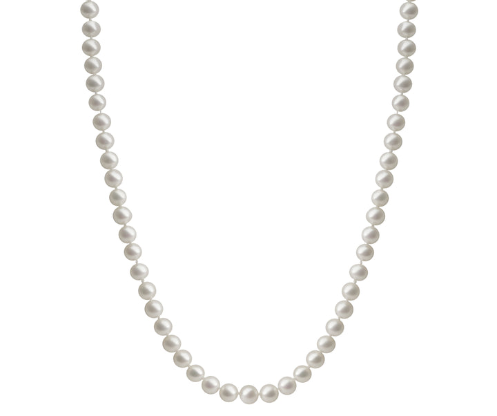 Freshwater Pearl Necklace | Sterling Silver | 18-Inch Strand | 5–5.5mm White Pearls | 50FWA/18SS - Brownee Jewelers