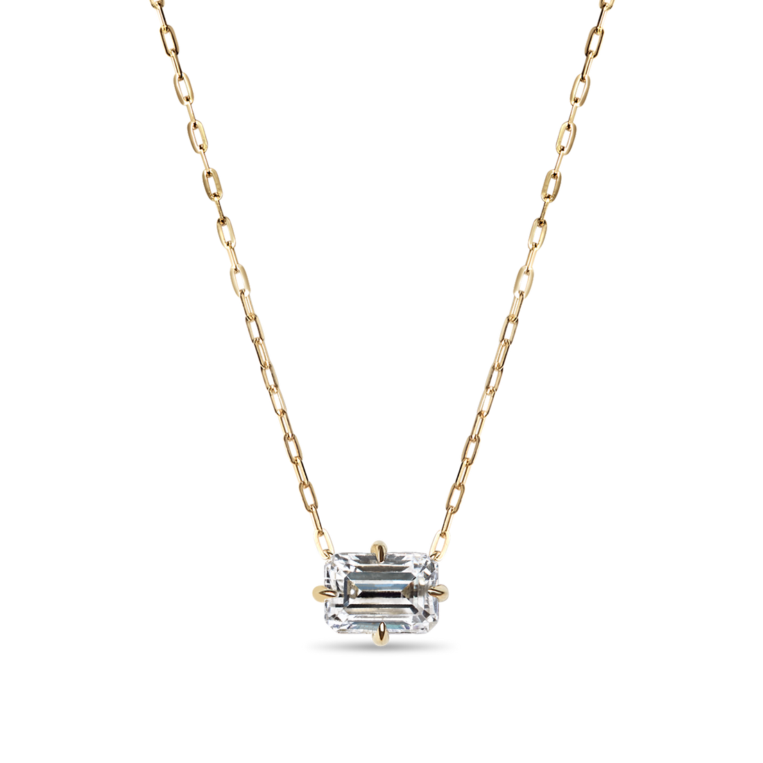 Emerald Cut Diamond Pendant