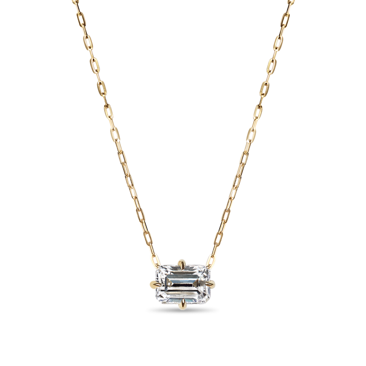 Emerald Cut Diamond Pendant