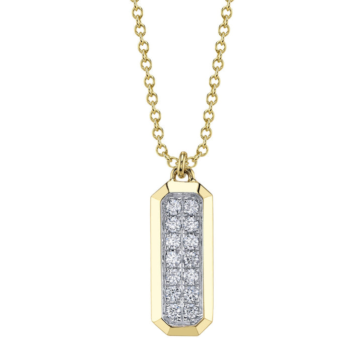 SHY CREATION | 0.15CT DIAMOND GEO CUT NECKLACE | 14K YELLOW GOLD | SC55027594RD - Brownee Jewelers
