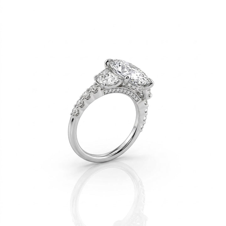 OVAL LAB-GROWN DIAMOND ENGAGEMENT RING | 5.75CTTW | 14K WHITE GOLD | LGD-HR3003O400-GW6 - Brownee Jewelers
