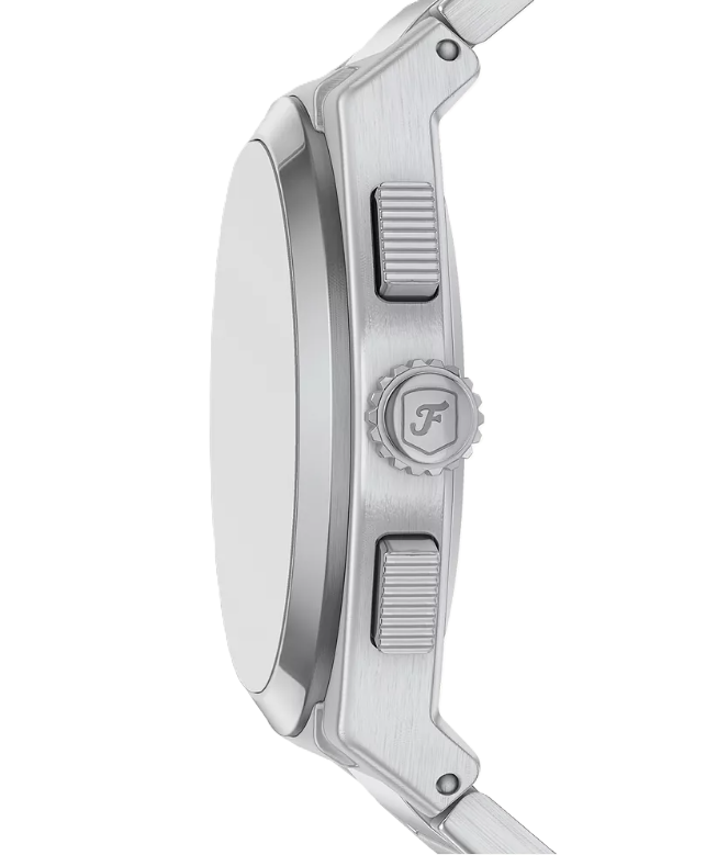 Everett Chronograph Watch | Fossil | Stainless Steel | Gray Dial | 18mm Bracelet - Brownee Jewelers
