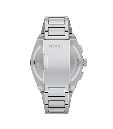Everett Chronograph Watch | Fossil | Stainless Steel | Gray Dial | 18mm Bracelet - Brownee Jewelers