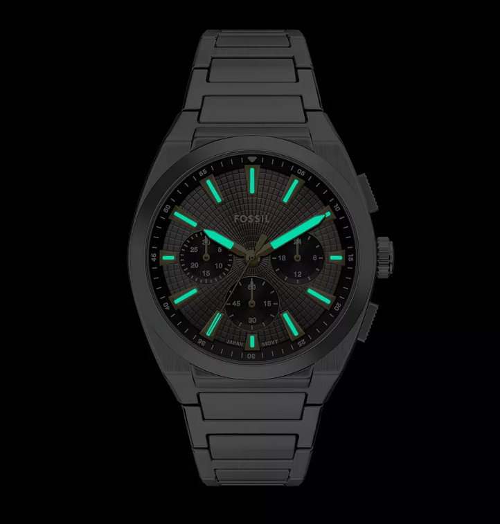 Everett Chronograph Watch | Fossil | Stainless Steel | Gray Dial | 18mm Bracelet - Brownee Jewelers
