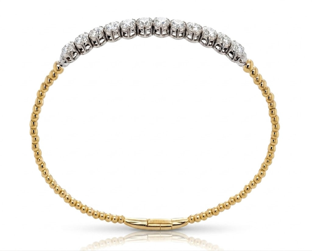Beaded Flexible Bangle Bracelet