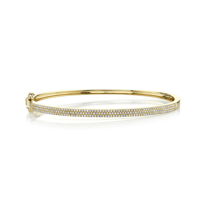 0.52 TOTAL CARAT WEIGHT DIAMOND PAVE BANGLE IN 14K YELLOW GOLD