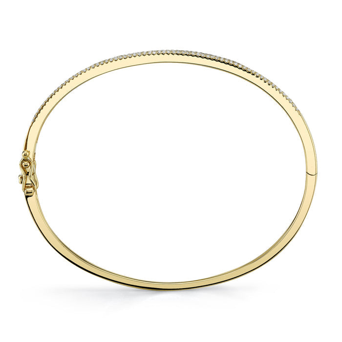 0.52 TOTAL CARAT WEIGHT DIAMOND PAVE BANGLE IN 14K YELLOW GOLD