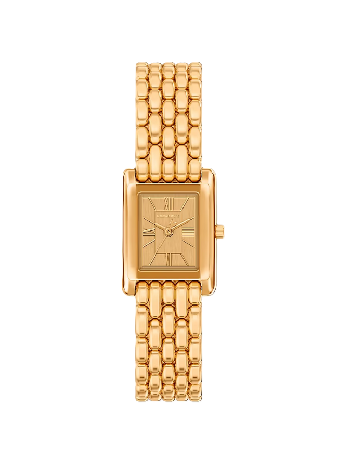 Petite Essex Gold-Tone Watch | Gold-Tone Stainless Steel | 20mm x 27mm Rectangular Case | Quartz 3-Hand Movement - Brownee Jewelers