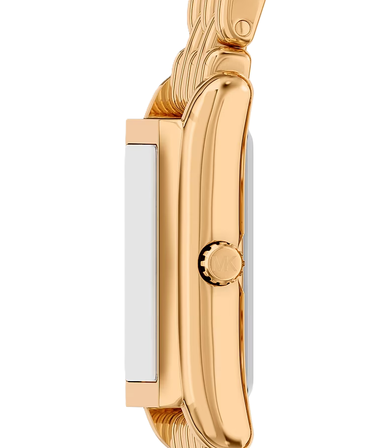 Petite Essex Gold-Tone Watch | Gold-Tone Stainless Steel | 20mm x 27mm Rectangular Case | Quartz 3-Hand Movement - Brownee Jewelers