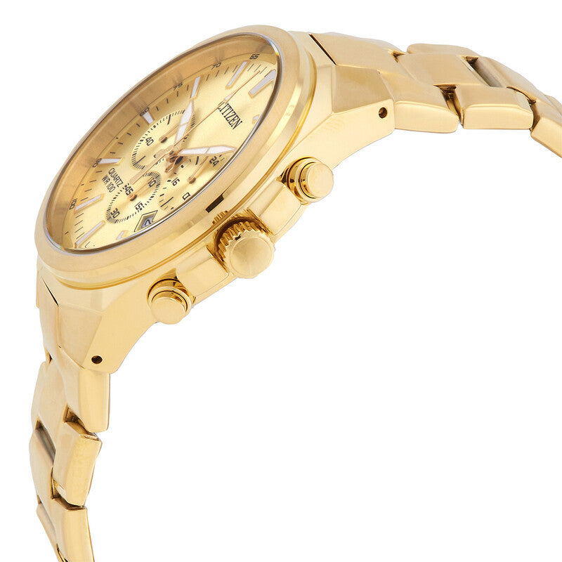 Citizen Gold-Tone Stainless Steel Champagne Dial Chronograph Watch