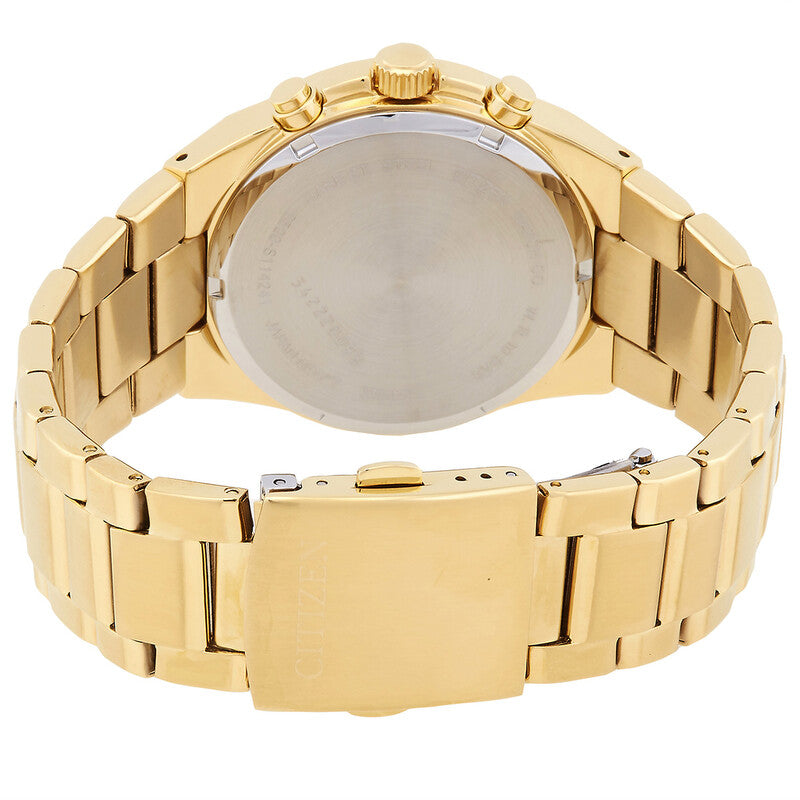 Citizen Gold-Tone Stainless Steel Champagne Dial Chronograph Watch