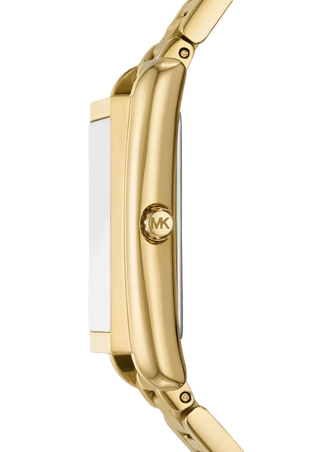 Essex Gold-Tone Watch | Michael Kors | Gold-Tone Stainless Steel | 36.5mm Rectangular Case | Quartz 3-Hand Movement - Brownee Jewelers