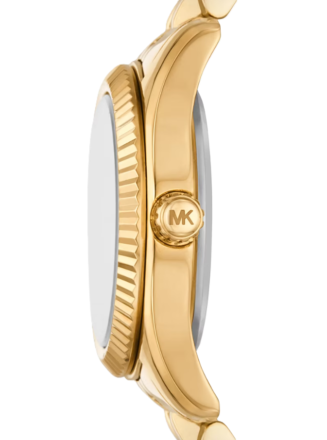 Petite Lexington Pavé Gold-Tone Watch | Michael Kors | Gold-Tone Stainless Steel | 26mm Case | Crystal Index Dial - Brownee Jewelers