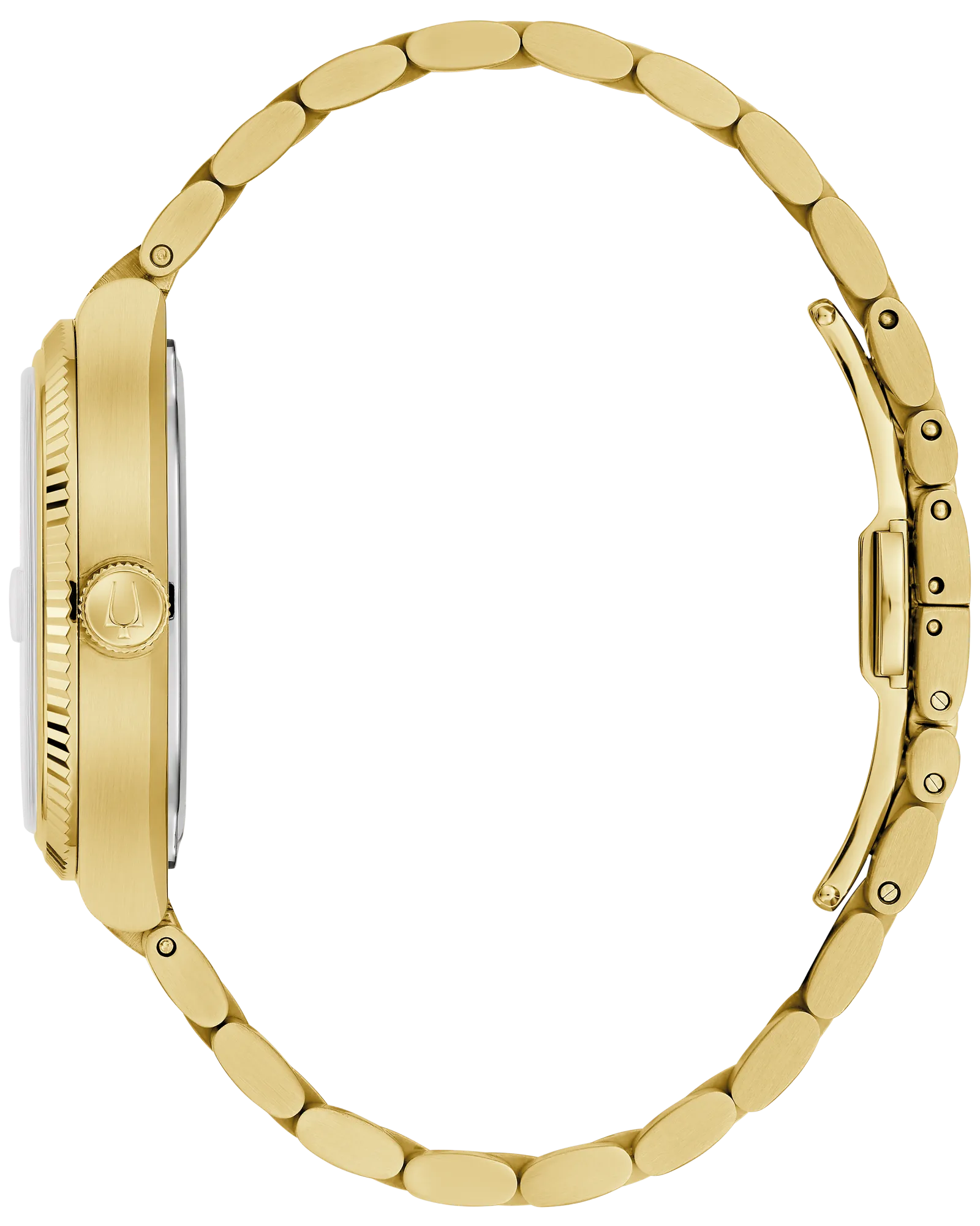 Bulova Super Seville Men's Gold-Tone Stainless Steel Watch | Green Dial | High Precision Quartz | Date Display | 97B237 - Brownee Jewelers
