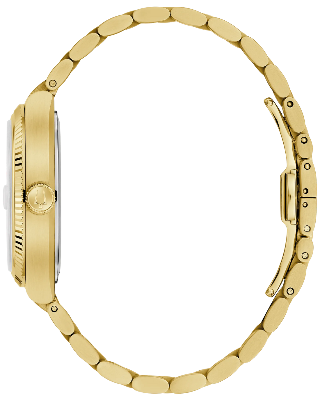 Bulova Super Seville Men's Gold-Tone Stainless Steel Watch | Green Dial | High Precision Quartz | Date Display | 97B237 - Brownee Jewelers