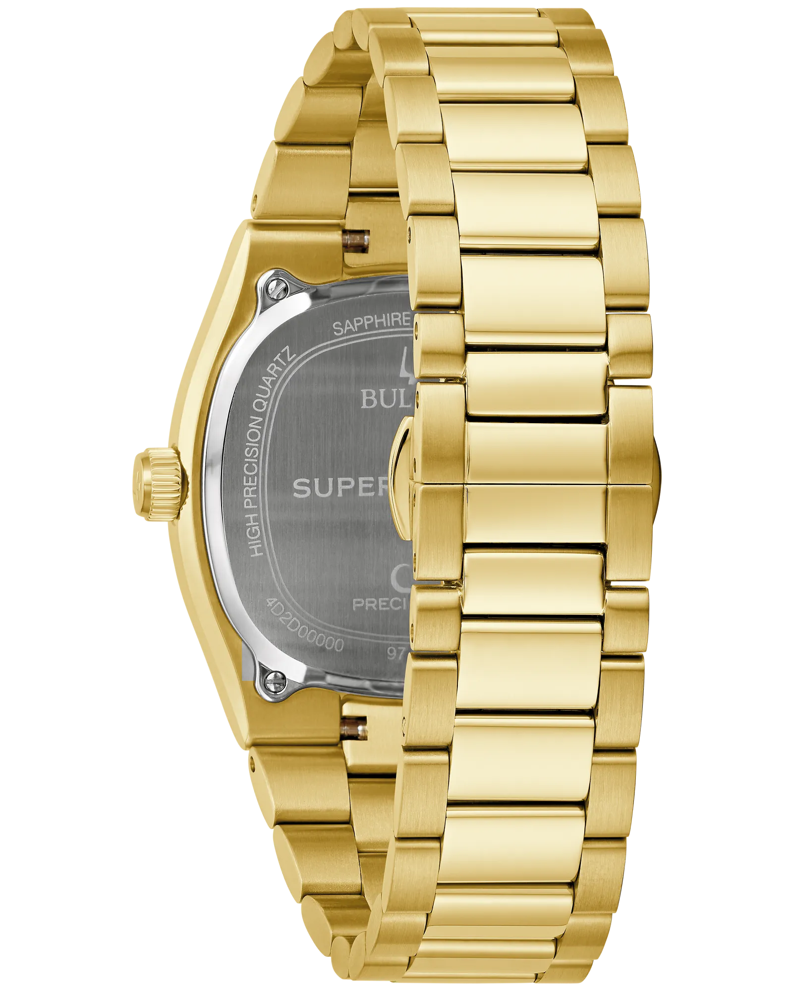Bulova Super Seville Men's Gold-Tone Stainless Steel Watch | Green Dial | High Precision Quartz | Date Display | 97B237 - Brownee Jewelers