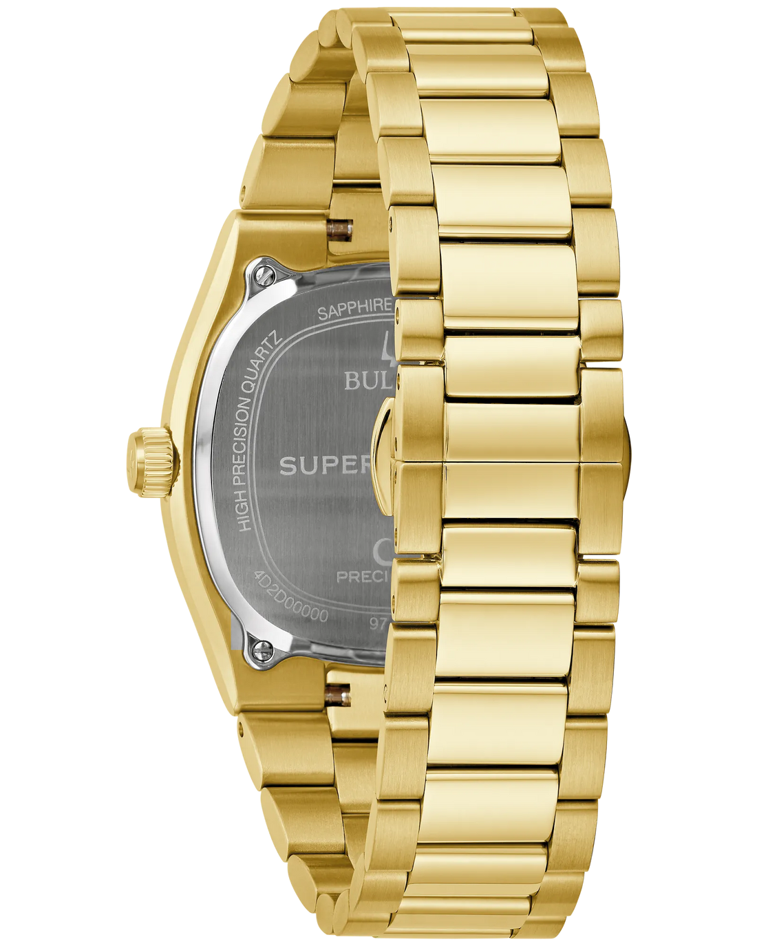 Bulova Super Seville Men's Gold-Tone Stainless Steel Watch | Green Dial | High Precision Quartz | Date Display | 97B237 - Brownee Jewelers