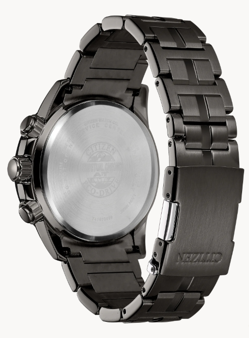 Citizen PCAT | Eco-Drive Watch | Granite Ion-Plated Stainless Steel | Charcoal Grey Dial | Atomic Timekeeping | AT4127-52H - Brownee Jewelers