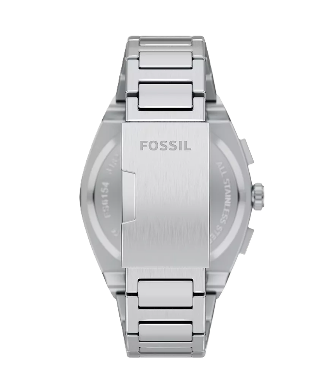 Everett Chronograph Watch | Fossil | Stainless Steel | Blue Dial | 18mm Bracelet - Brownee Jewelers