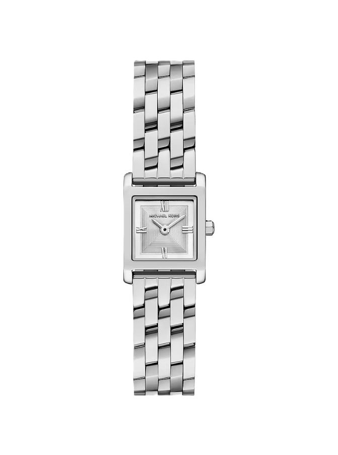 Micro Georgie Silver-Tone Watch | Michael Kors | Stainless Steel | 19mm Case | Quartz 2-Hand Movement - Brownee Jewelers
