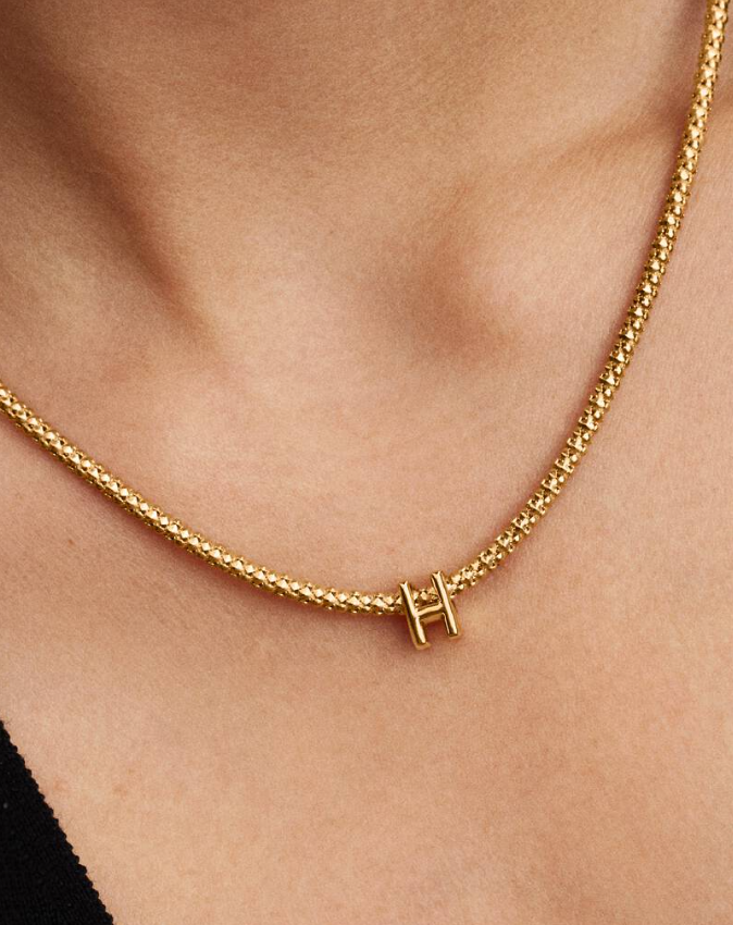 Pandora Letter "H" Charm in 14K Gold Plating